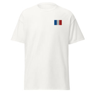 T-shirt drapeau français brodé
