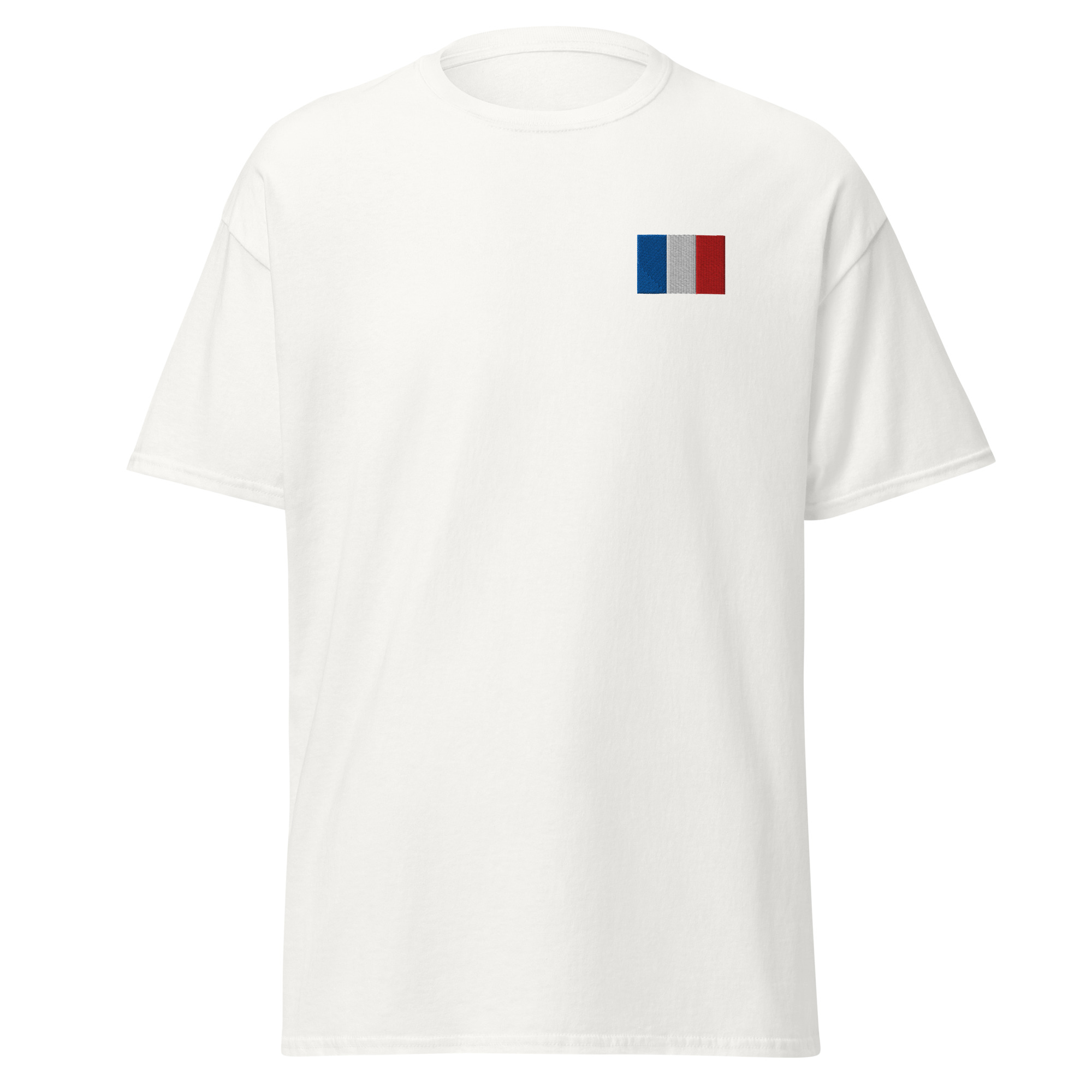 T-shirt drapeau français brodé